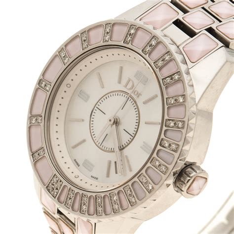 pink dior watch